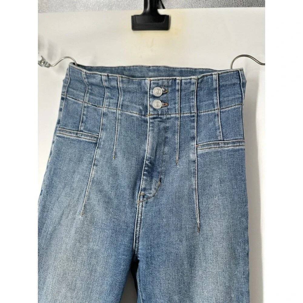 Free People We The Free BluebHigh Waisted Flare Bootcut Denim Jeans Size 28
